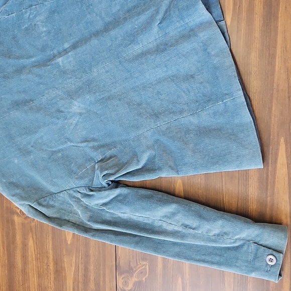 LL Bean Blue Corduroy Blazer with Notched Lapels - Picture 6 of 14